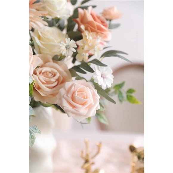 Artificial Flowers Combo Box Set Faux Flowers Bulk Flower Leaf with Stems DIY - Picture 2 of 6